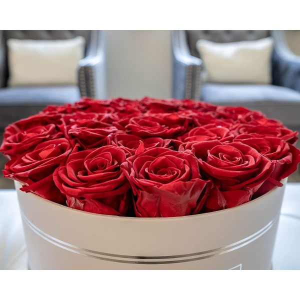 The NoNo Bracket Company Premium Roses| Real Roses That Last a Year | Fresh Flowers| Roses in a White Box - Millan Roses